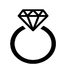 Diamond ring icon