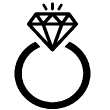Diamond ring icon